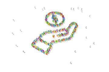 People crowd concept representing success in forex investment and savings