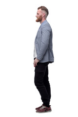 modern business man in casual clothes. isolated on white background