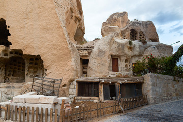 Old village house in the volcanic mountains Cappadocia, Turkey