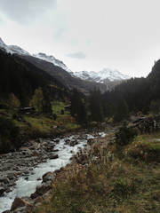 The Weisse L&uuml;tschine river in the Lauterbrunnen valley. Bernese Oberland Switzerland