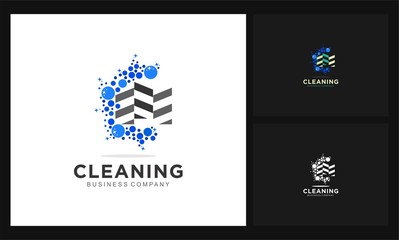 cleaning company business logo