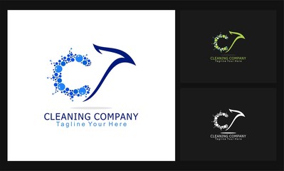 cleaning business company logo