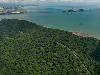 Beautiful aerial view of Playa Bonita  Panama