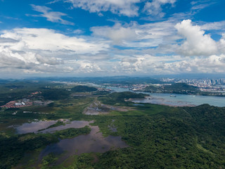 Beautiful aerial view of Playa Bonita  Panama