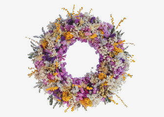 ドライフラワーのリース