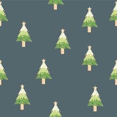 Background with set of Christmas trees