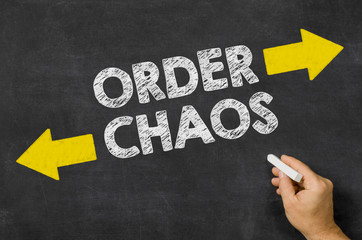 Order or Chaos written on a blackboard