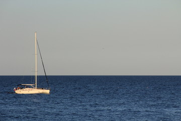 Fototapeta premium Sailboat on the high seas.