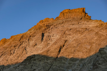 Fototapeta premium Peak of Monviso (3841m) photographed at sunset from west