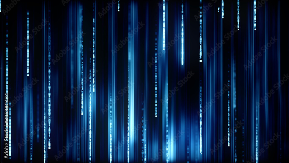 Poster abstract technology background with digital code flow. creative texture of a virtual space with glit