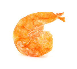 dried shrimp isolated on white background