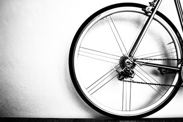 bicycle wheel isolated on white background
