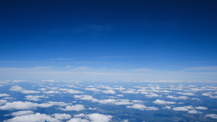 Fototapeta na wymiar View of the ground from airplane window