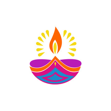 Diwali lamp icon vector design symbol 