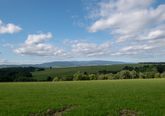 Fototapeta na wymiar low jesenik landscape in summer, Czech republic
