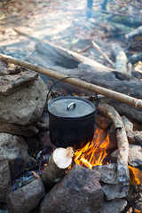 kettle on a fire