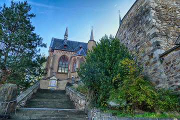 Treppe eines historischen ehemaligen Klosters in Ahrweiler