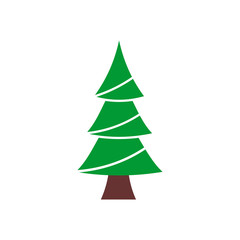 Fototapeta premium Christmas tree icon vector design symbol