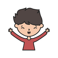 Isolated boy cartoon vector design