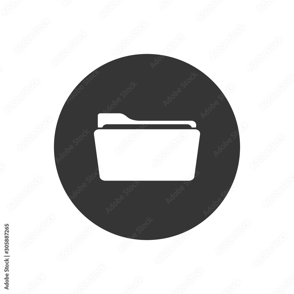 Poster folder icon template white color editable. folder symbol vector sign isolated on gray background. si