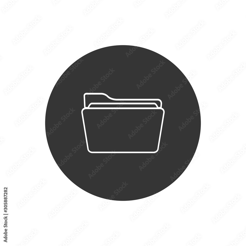 Poster folder icon templatewhite color editable. folder symbol vector sign isolated on gray background. sim