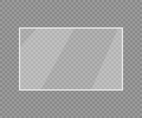 realistic transparent glass on a transparent background, vector
