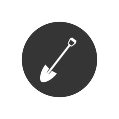 Shovel Icon. Gardening Vector Illustration. Construction Equipment Sign