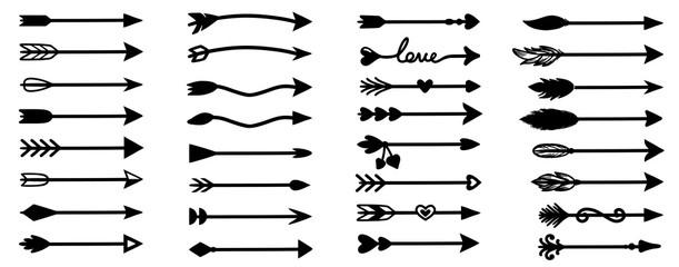 Arrow. Arrow hand drawn. Arrow hand drawn vector.