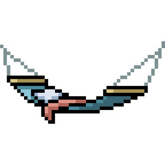 Obraz premium vector pixel art hammock