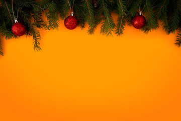 Christmas and New Year red background