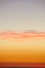 Wandcirkels aluminium The golden sunset sky over the Pacific Ocean © Sam Cornwall/Wirestock