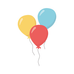 Isolated balloons icon vector design - obrazy, fototapety, plakaty