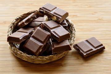 chocolate with hazelnuts