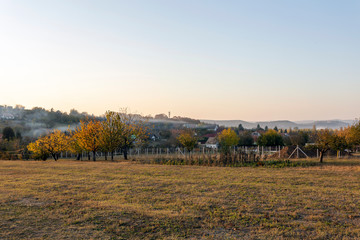 Lake Balaton in Hungary on an autumn day.