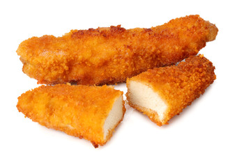 Chicken nuggets isolated on white background. fast food