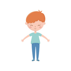 Isolated boy cartoon vector design