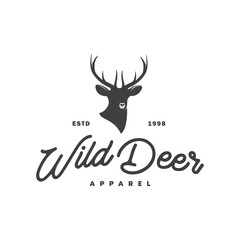 deer and adventure logo, icon and template