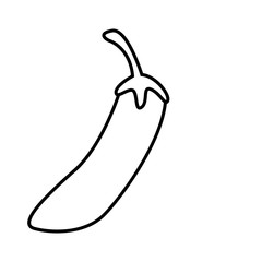 Eggplant icon vector in line style design