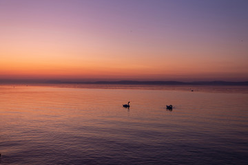 Obraz premium Sunset at Lake Balaton