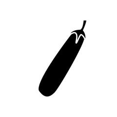 Eggplant icon vector in simple design template