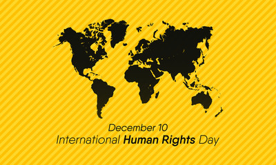 Vector illustration on the theme of International Human Rights Day on December 10th.