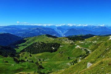 wonderful mountain view and horizon view by Monte Grappa, Italy