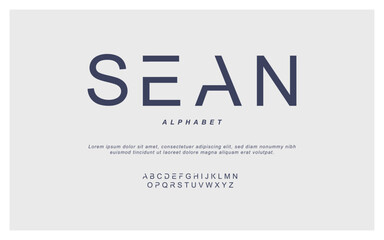 Modern font design, trendy alphabet letters and numbers vector illustration