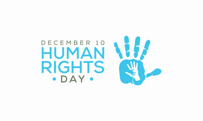 Vector illustration on the theme of International Human Rights Day on December 10th.