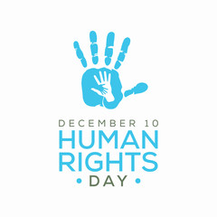 Vector illustration on the theme of International Human Rights Day on December 10th.