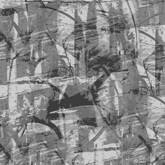 Grunge background black and white. Urban gloomy texture of the walls. Abstract monochrome pattern of dirt. Pattern of dust, chips, cracks
