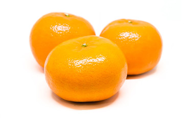 Fresh orange isolated on white background