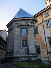 Fototapeta na wymiar old building church tower