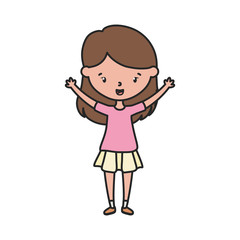 Isolated girl cartoon vector design
