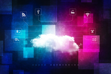 2d illustration technology background